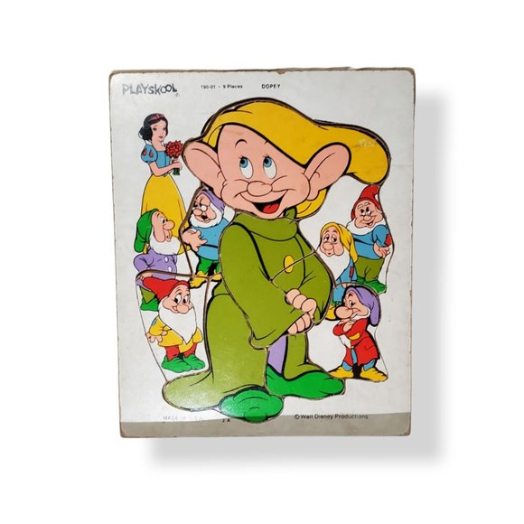 Disney Other - Vintage Disney Wood Dopey Puzzle